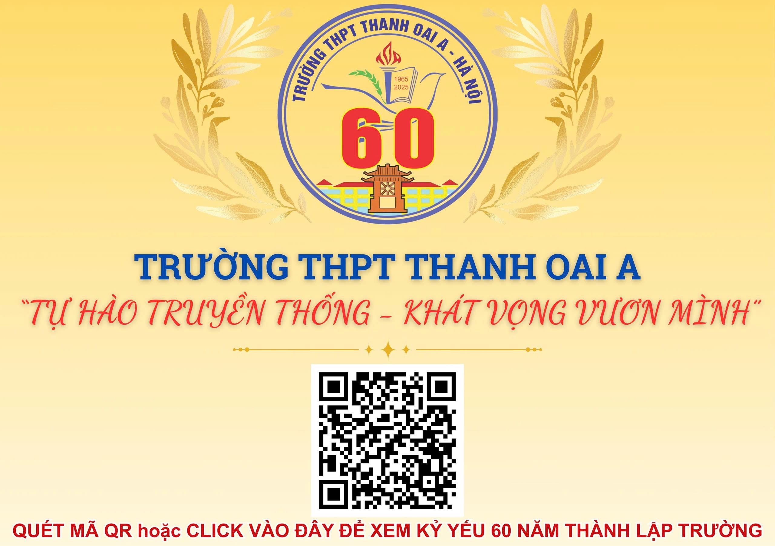 Kỷ yếu 60 năm thành lập trường THPT Thanh Oai A 1965-2025 Kỷ yếu 60 năm thành lập trường THPT Thanh Oai A 1965-2025